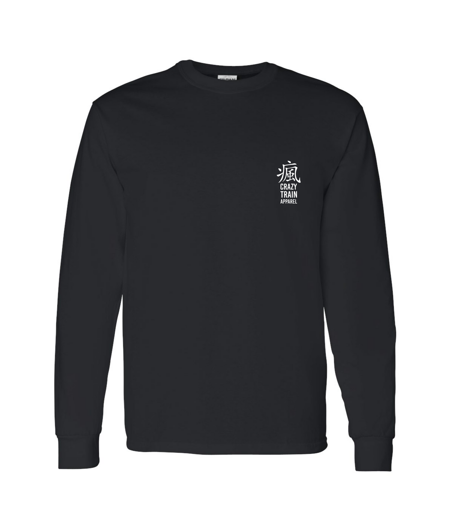 CrazyTrainApparel - STRAITJACKET - Black Long Sleeve T
