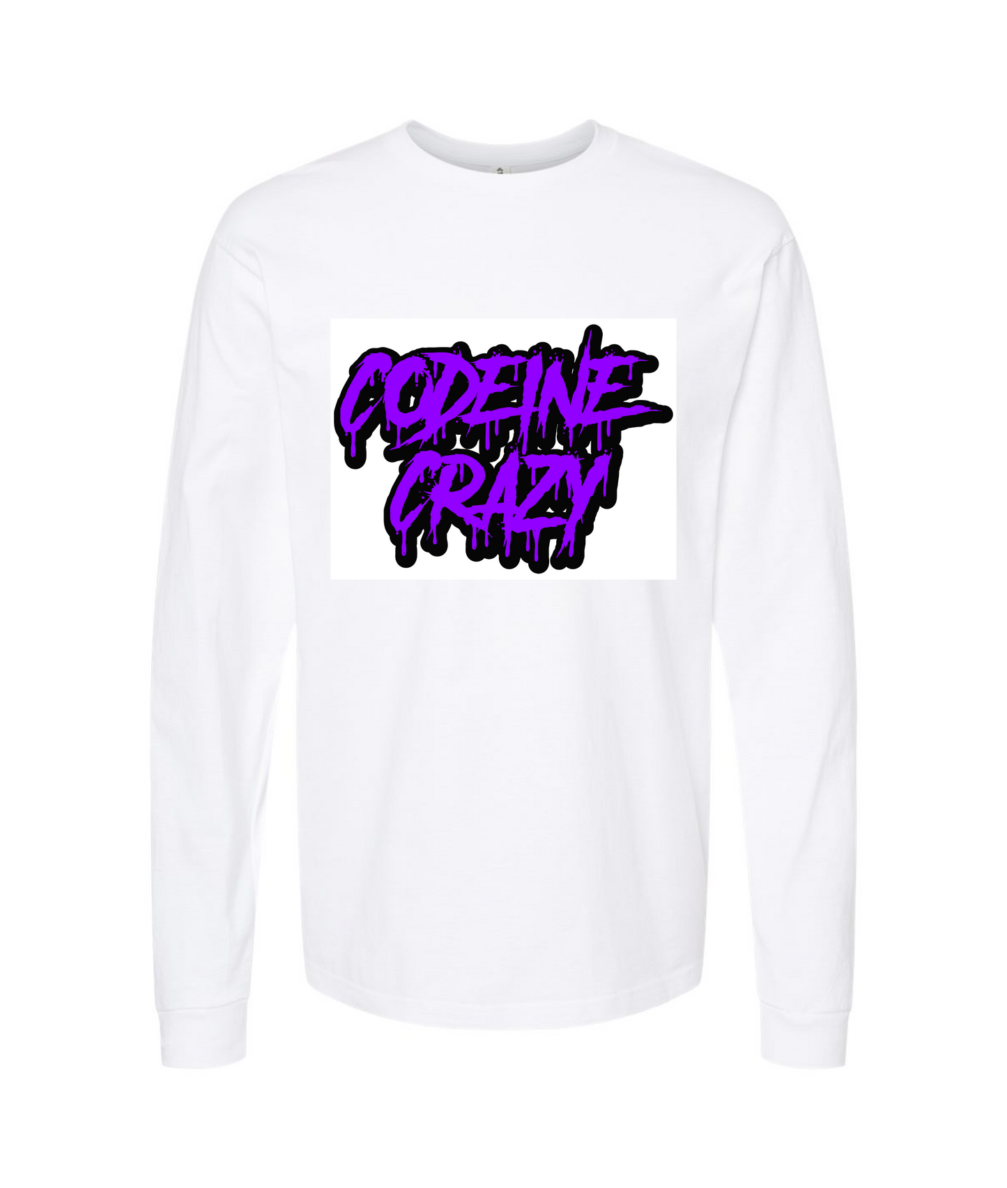 CrazyTrainApparel - CODEINE CRAZY - White Long Sleeve T