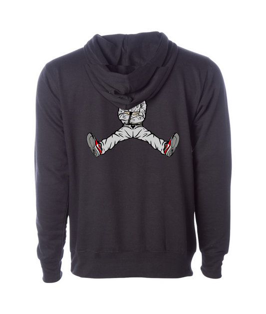 V-CTATOP - STRAITJACKET - WHITE WOLF - Black Hoodie