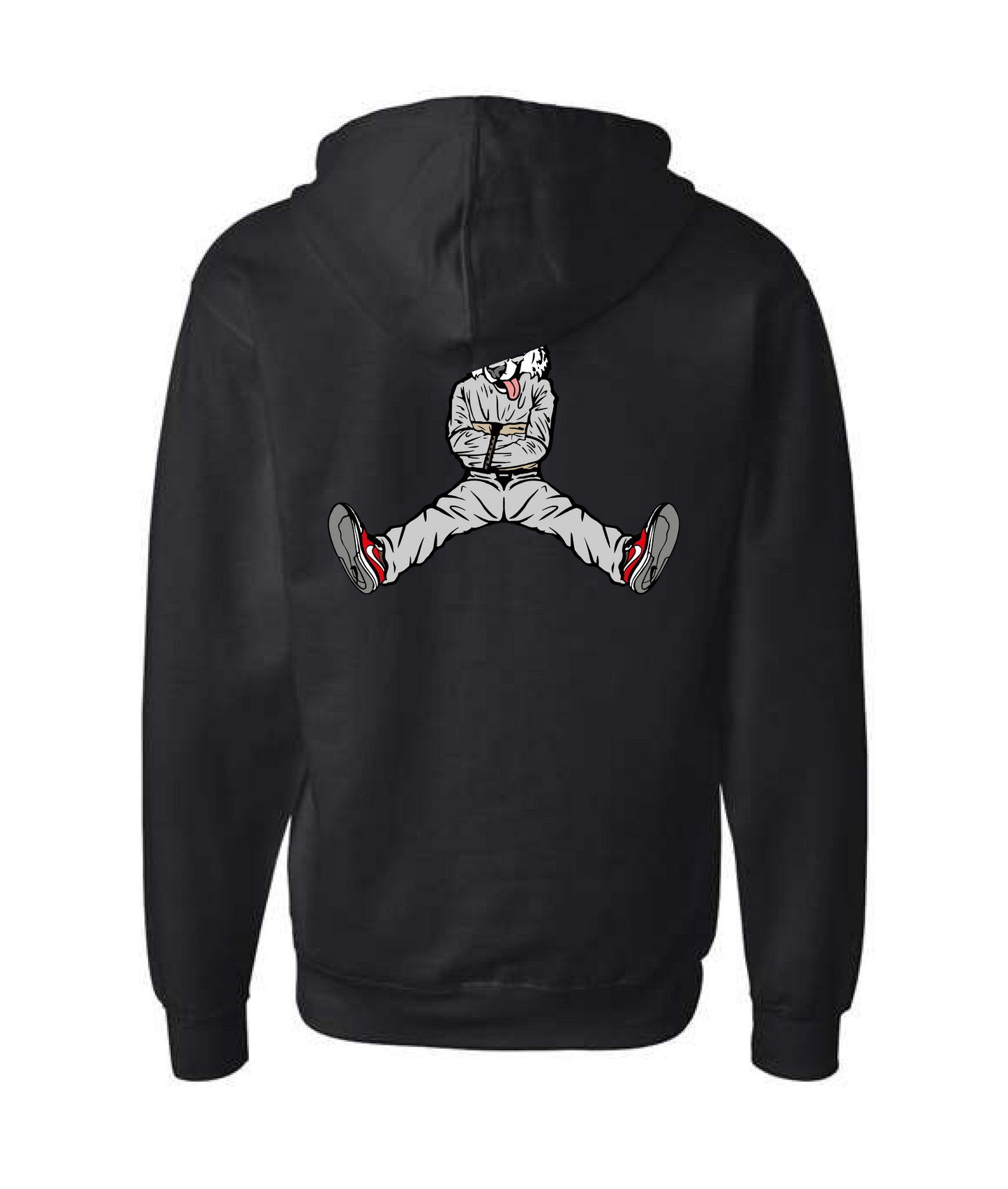 V-CTATOP - STRAITJACKET - WHITE WOLF - Black Zip Up Hoodie