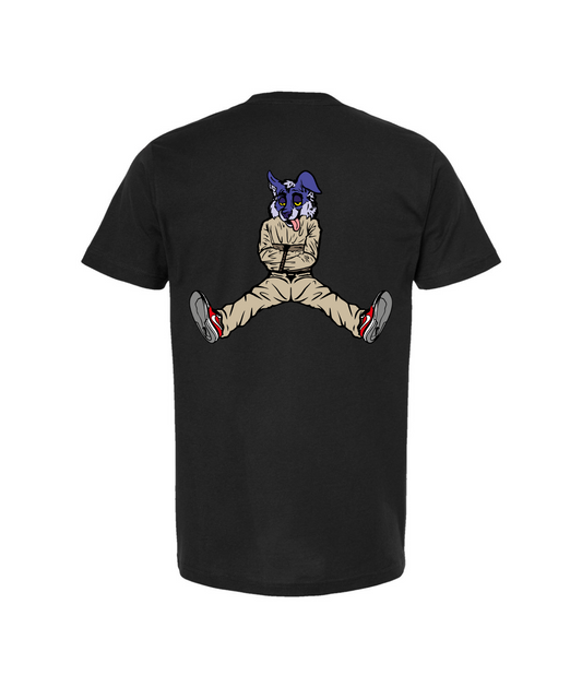 V-CTATOP - STRAITJACKET -PURPLE WOLF - Black T-Shirt