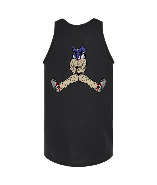 V-CTATOP - STRAITJACKET -PURPLE WOLF - Black Tank Top