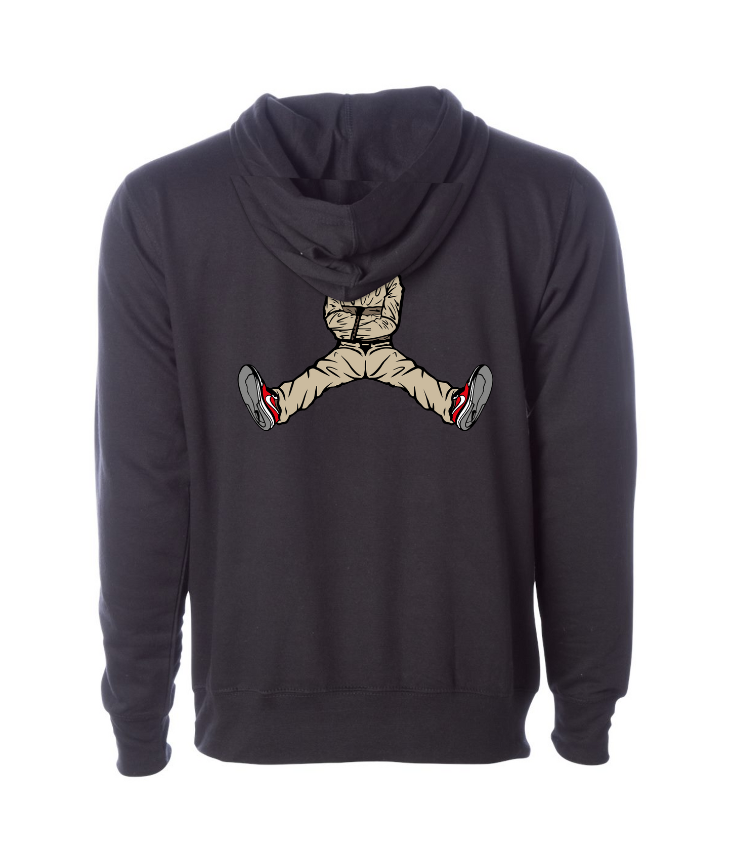 CrazyTrainApparel - STRAITJACKET -PURPLE WOLF - Black Hoodie