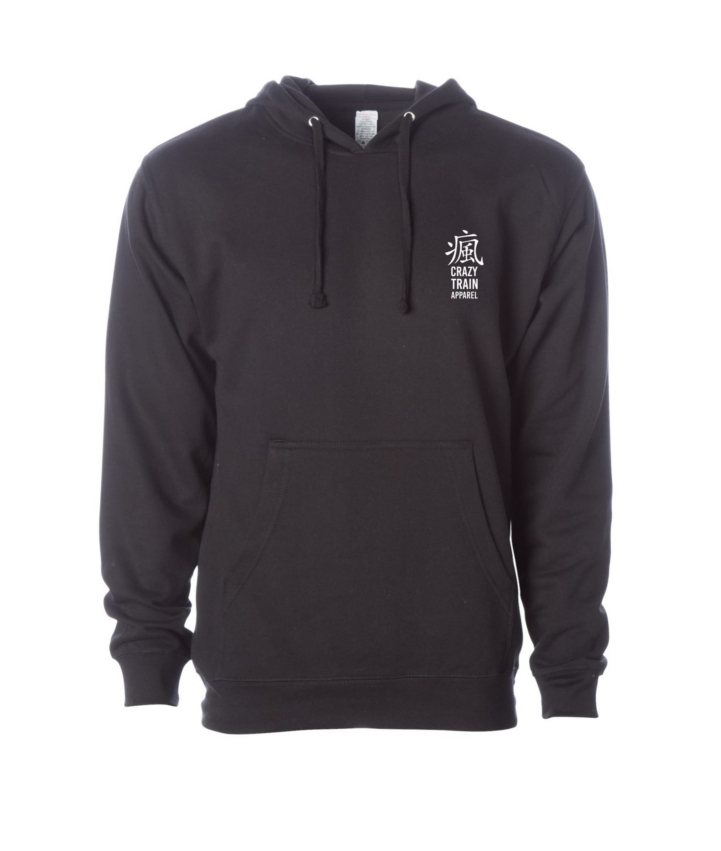 CrazyTrainApparel - STRAITJACKET -PURPLE WOLF - Black Hoodie