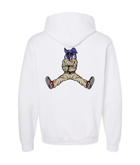 V-CTATOP - STRAITJACKET --PURPLE WOLF - White Hoodie