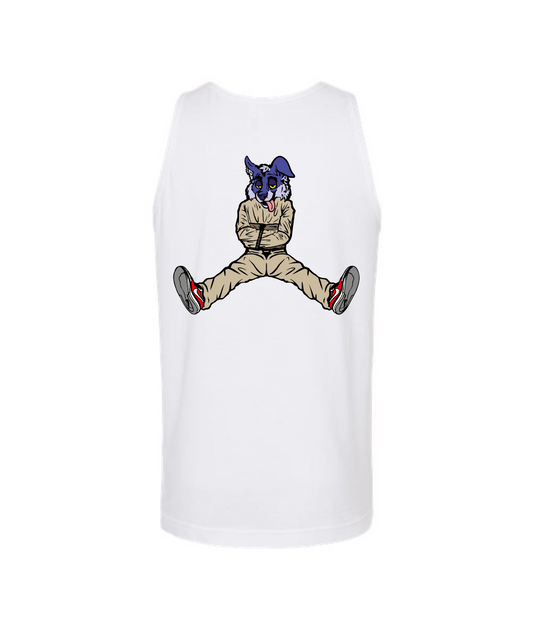 V-CTATOP - STRAITJACKET --PURPLE WOLF - White Tank Top