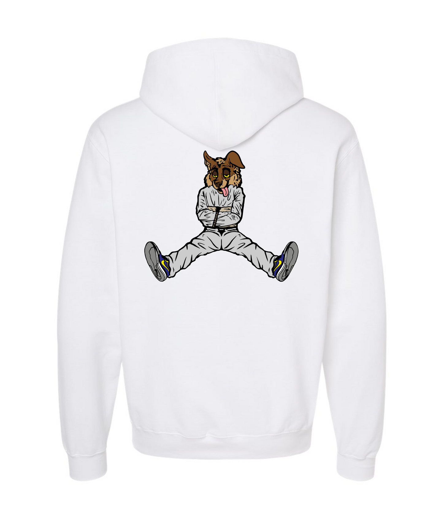 V-CTATOP - STRAITJACKET - BROWN WOLF - White Hoodie
