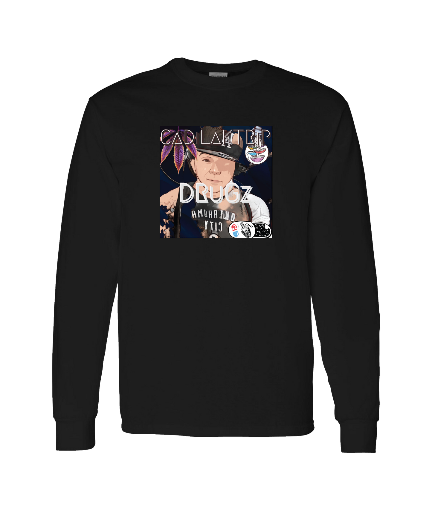 CaDiLaKTRiP - DRUGZ - Black Long Sleeve T