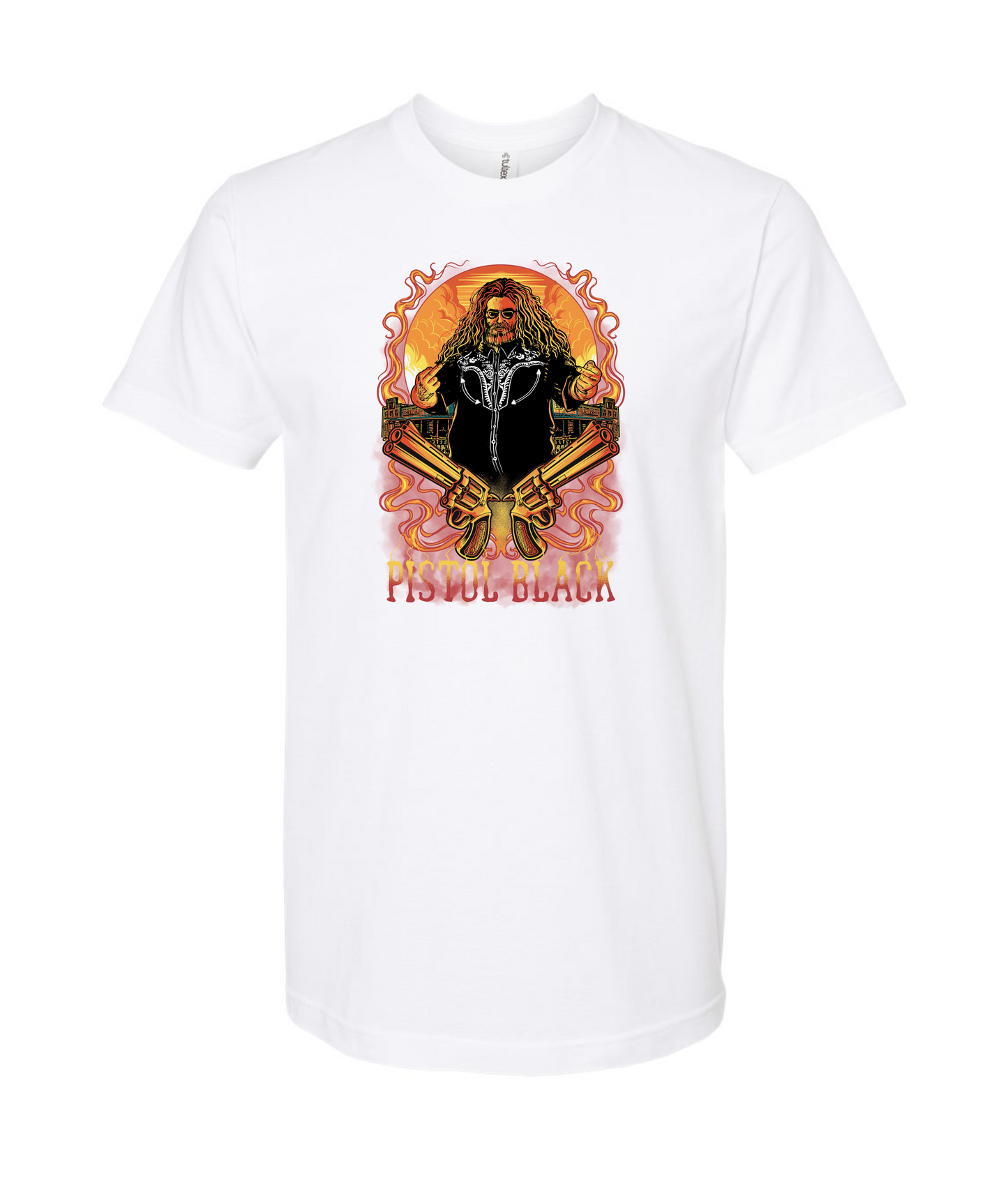 Pistol Black - White T-Shirt