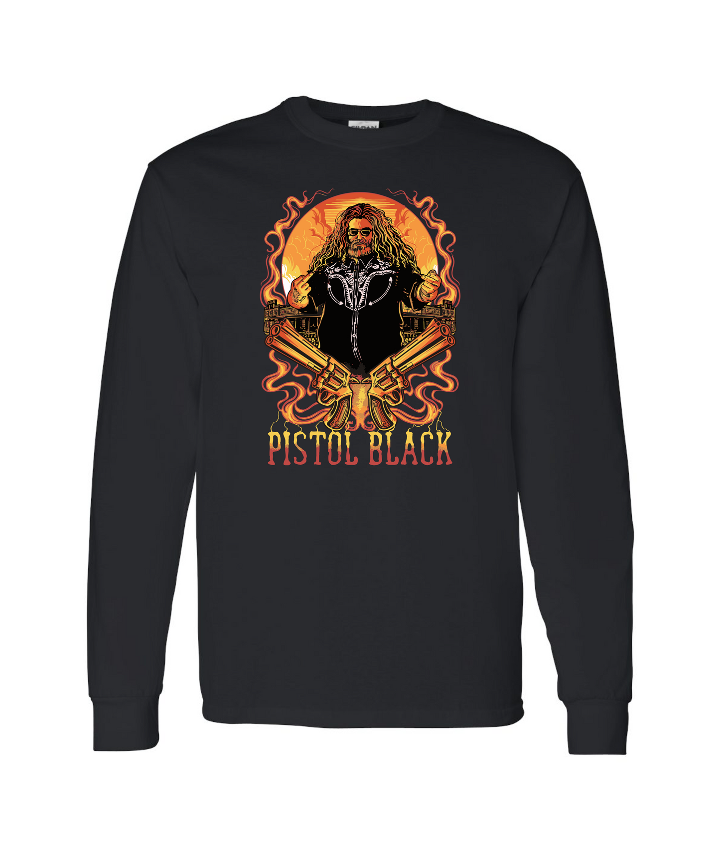 Pistol Black - Black Long Sleeve T