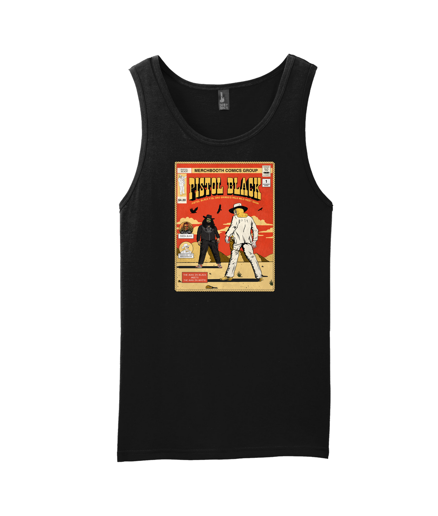 Pistol Black - Merchbooth Comics Group - Black Tank Top