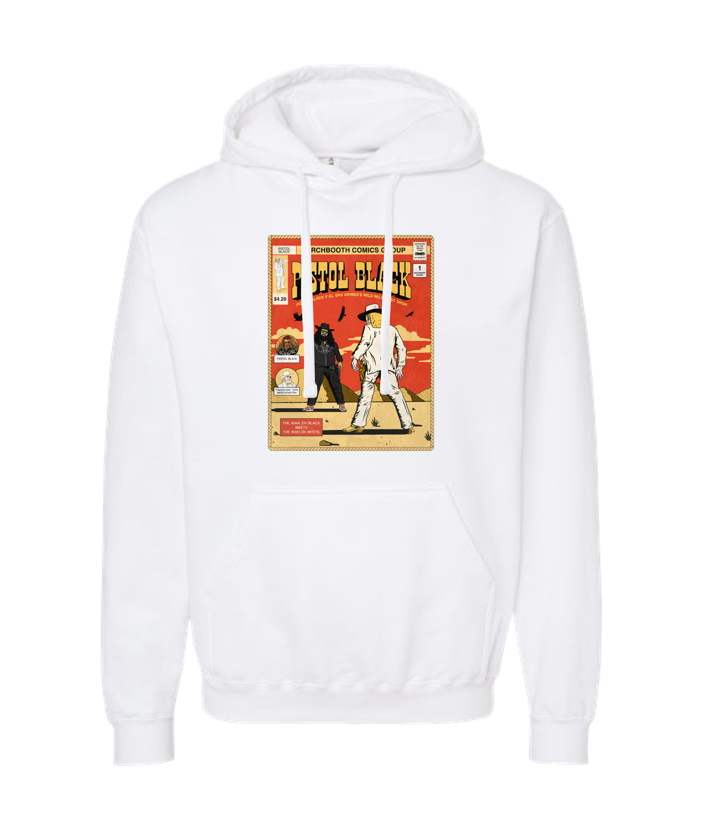 Pistol Black - Merchbooth Comics Group - White Hoodie