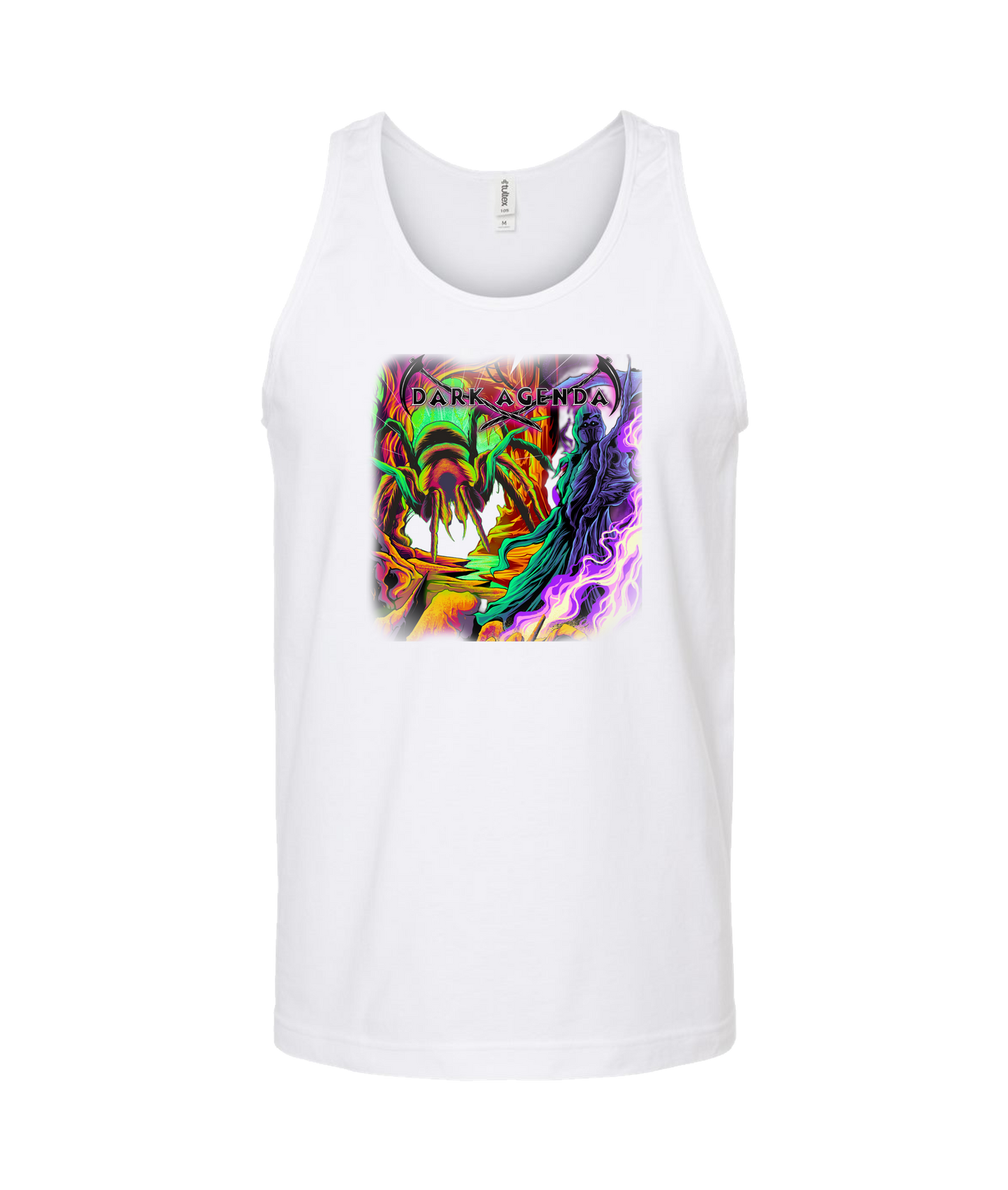 Dark Agenda - Colored Spider - White Tank Top