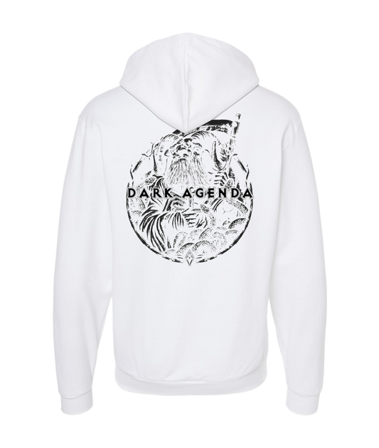 Dark Agenda - Logo 2 - White Zip Up Hoodie