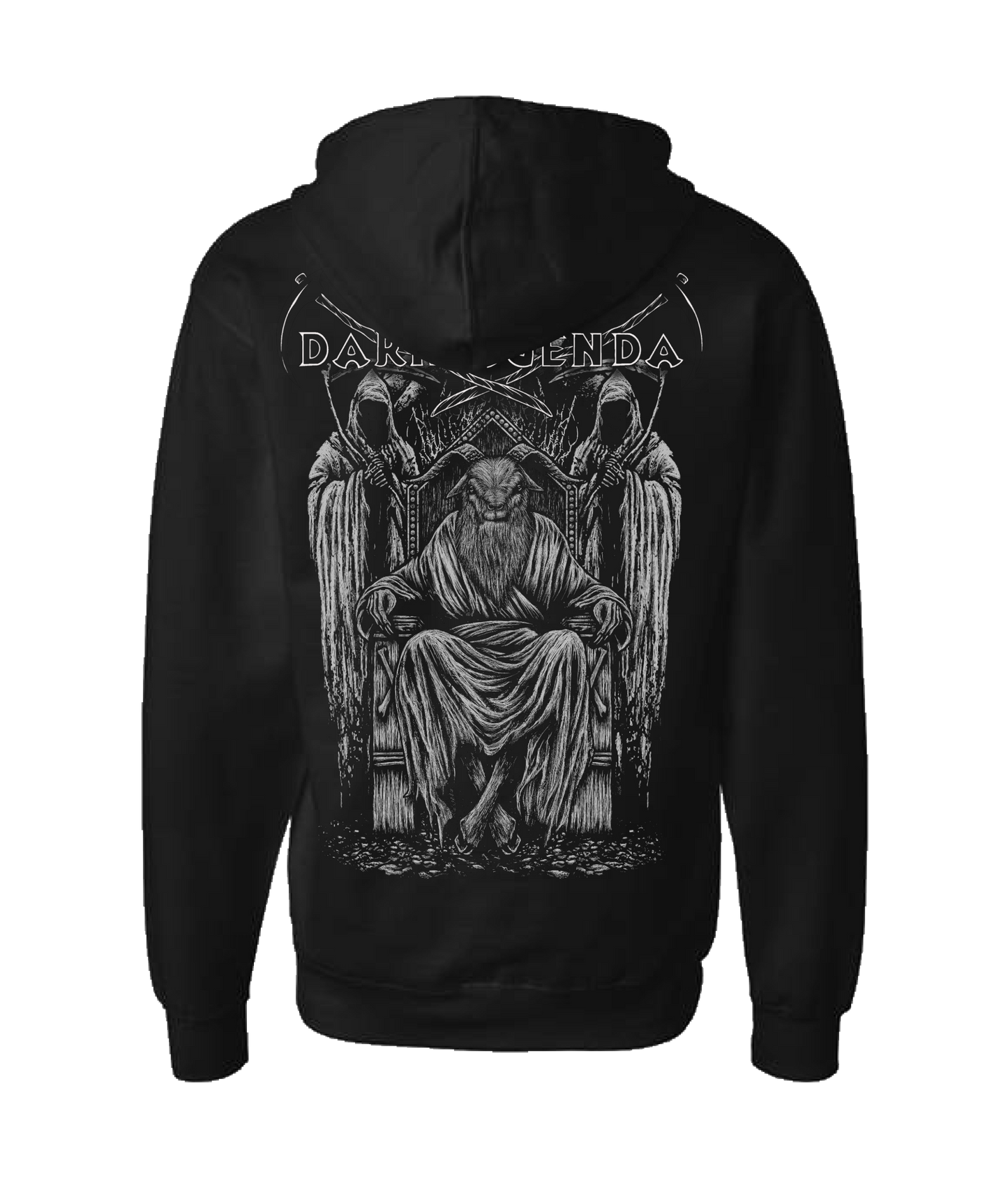 Dark Agenda - Goat Throne - Black Zip Up Hoodie