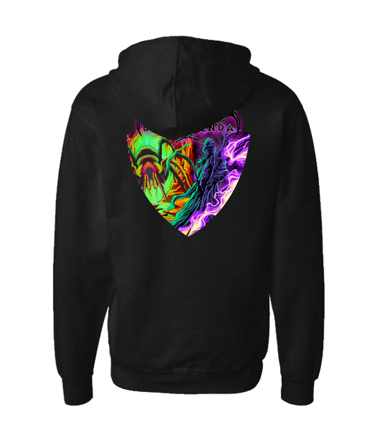 Dark Agenda - Colored Logo - Black Zip Up Hoodie