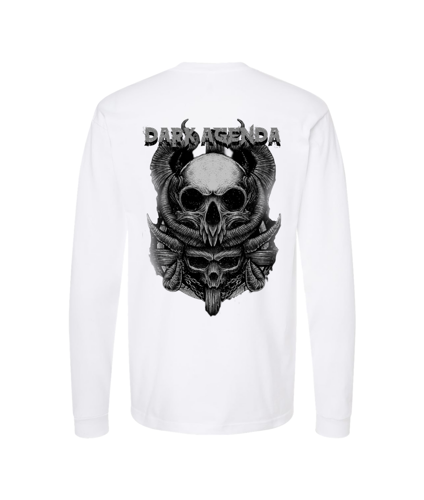 Dark Agenda - Double - White Long Sleeve T