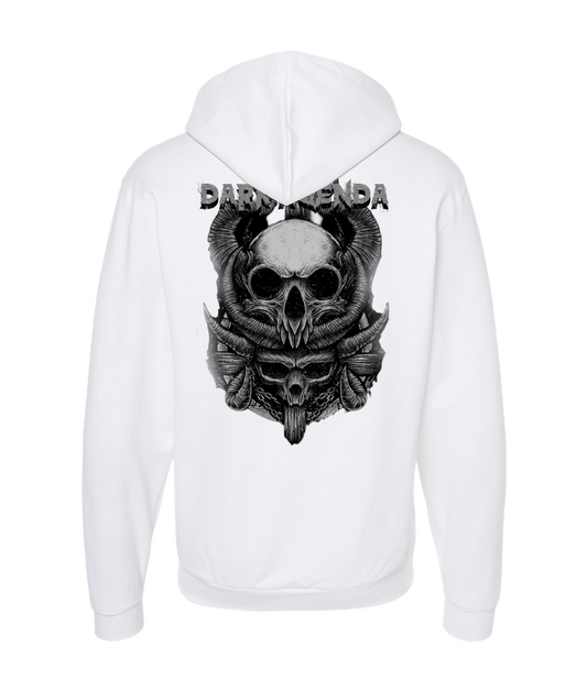 Dark Agenda - Double - White Zip Up Hoodie
