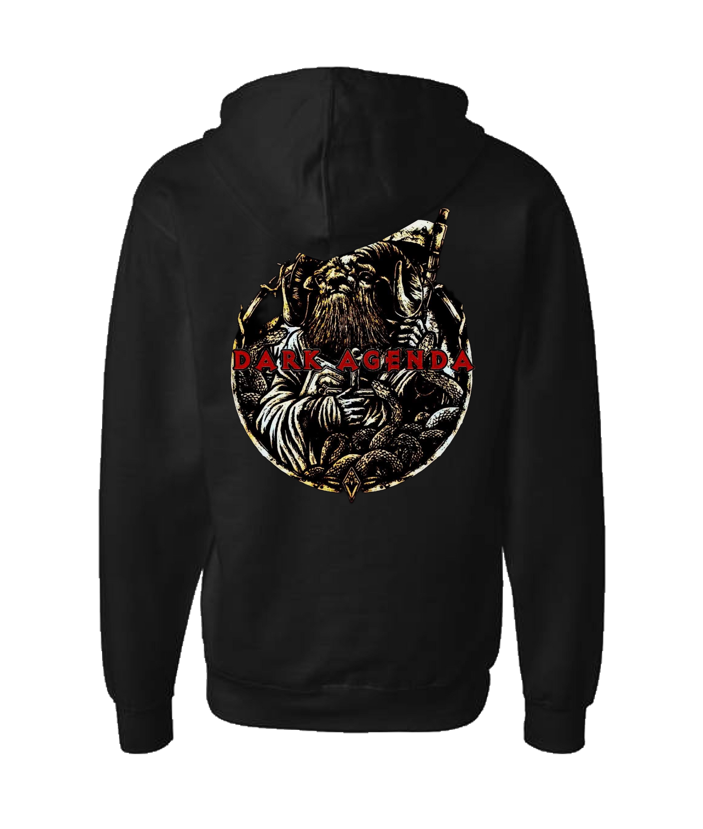 Dark Agenda - Red Goat - Black Zip Up Hoodie