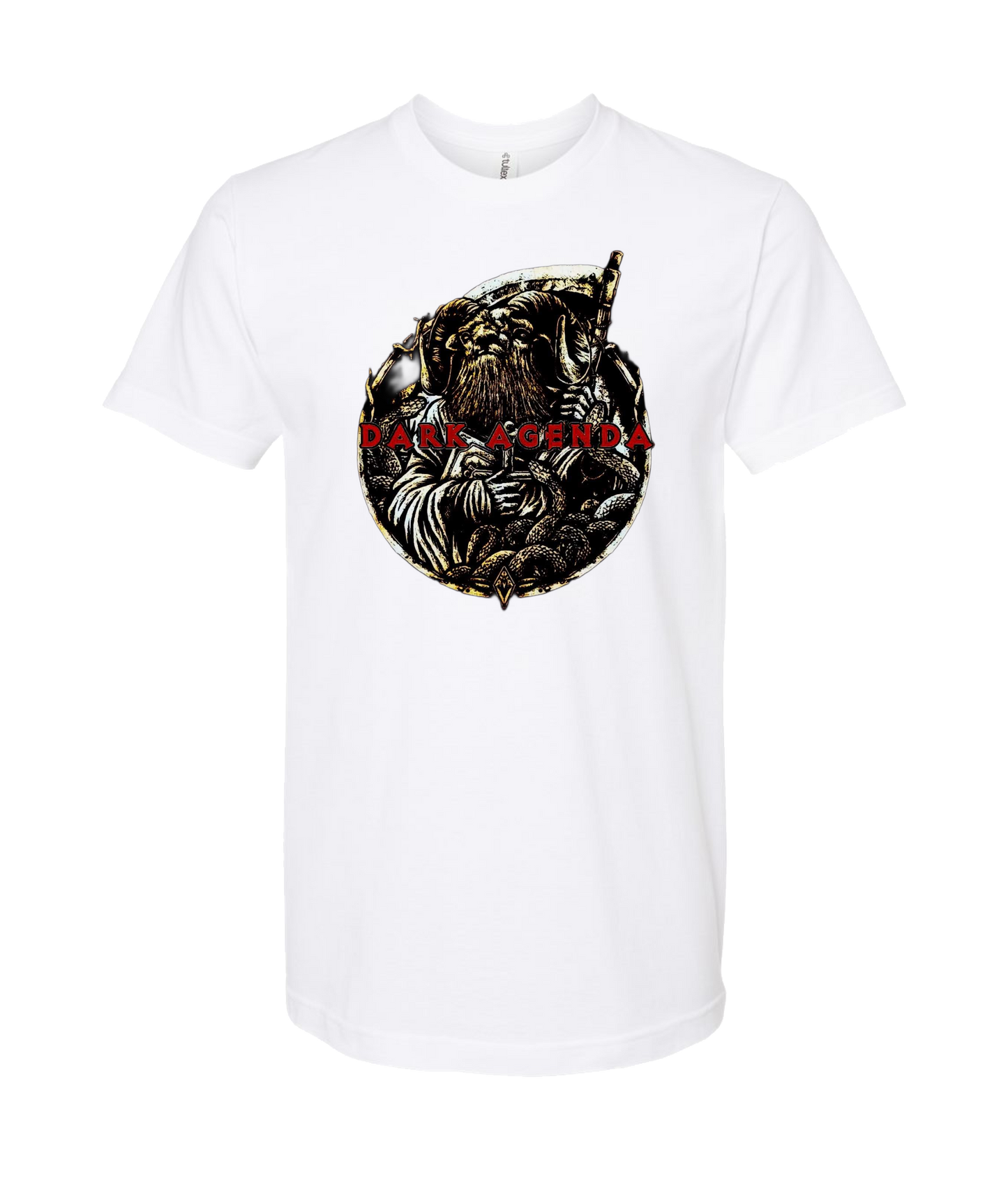 Dark Agenda - Red Goat - White T-Shirt