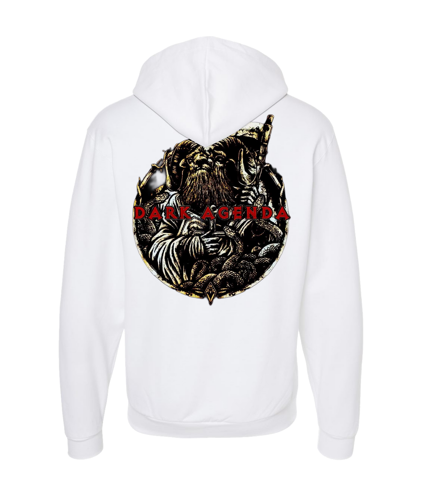 Dark Agenda - Red Goat - White Zip Up Hoodie