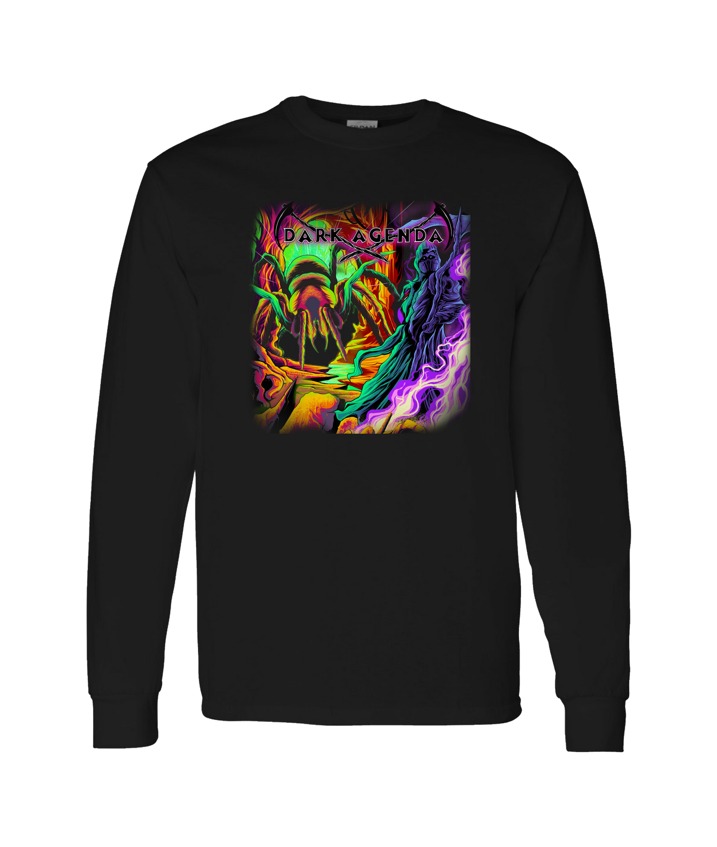 Dark Agenda - Colored Spider - Black Long Sleeve T