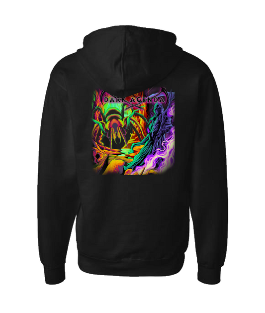 Dark Agenda - Colored Spider - Black Zip Up Hoodie