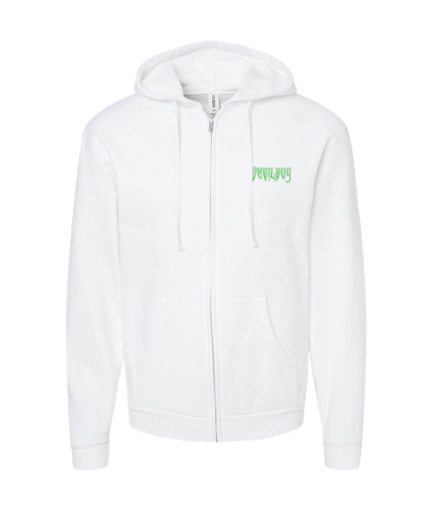 DEVILBOY - DESIGN 1 - White Zip Up Hoodie
