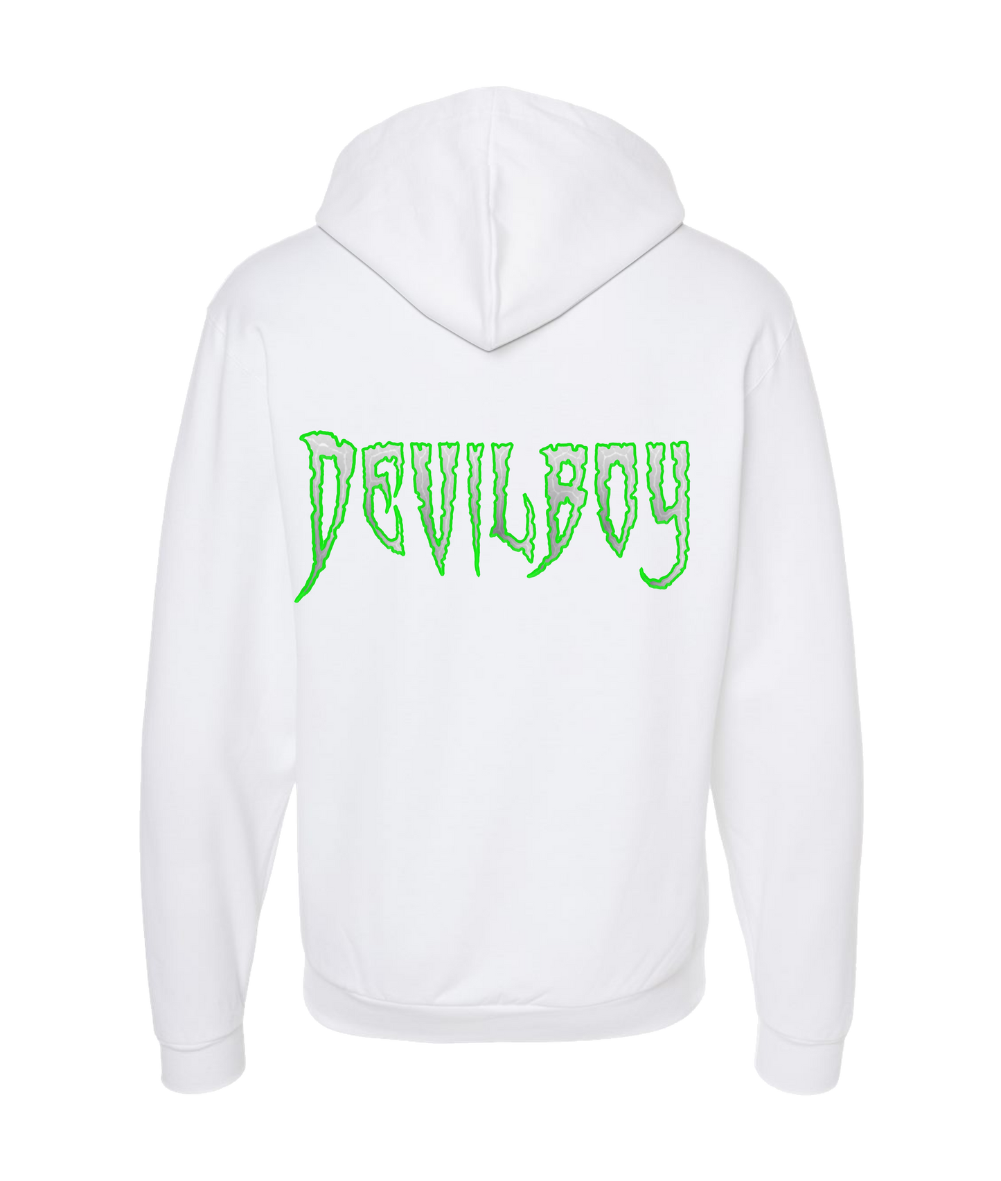 DEVILBOY - DESIGN 1 - White Zip Up Hoodie