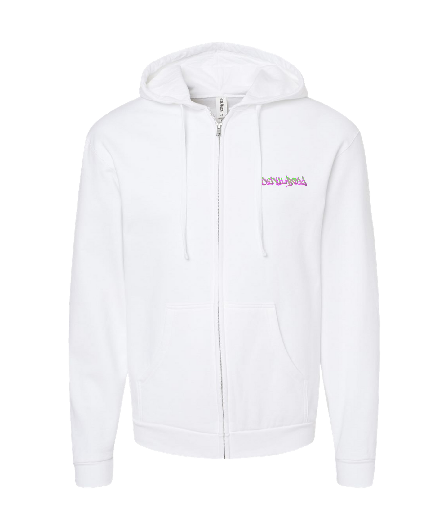 DEVILBOY - DESIGN 2 - White Zip Up Hoodie