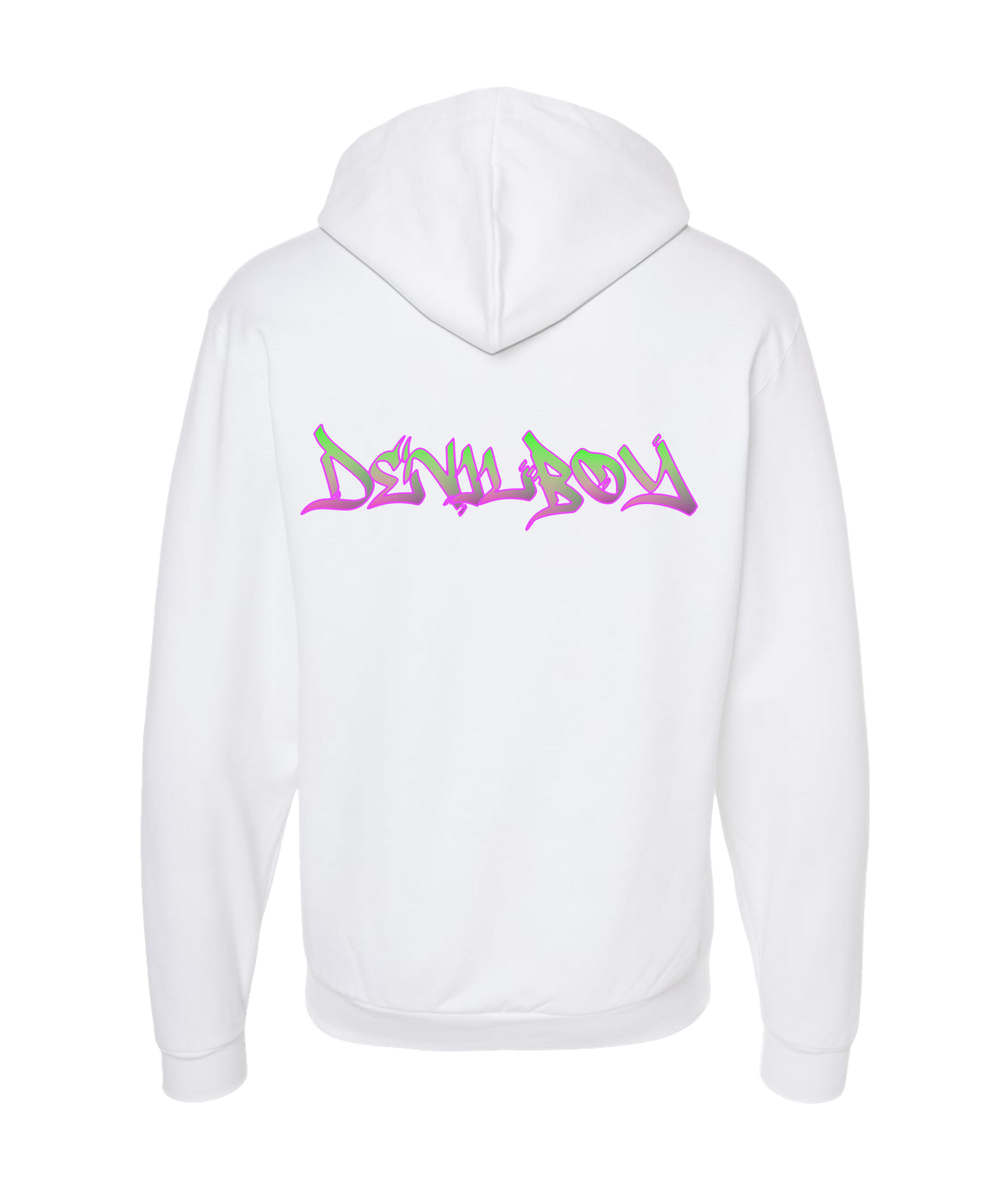 DEVILBOY - DESIGN 2 - White Zip Up Hoodie