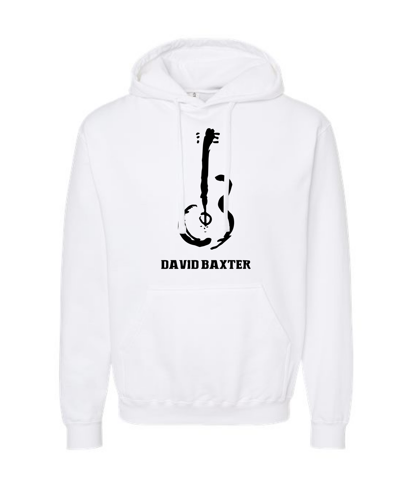 David Wayne Baxter - Guitar Logo - White Hoodie