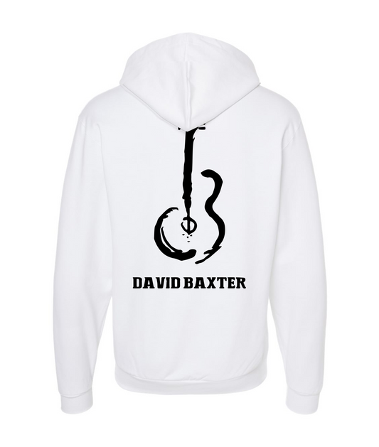 David Wayne Baxter - Guitar Logo - White Zip Hoodie