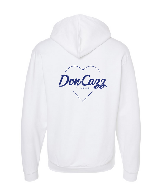 Don Cazz - No Fake Love - White Zip Up Hoodie