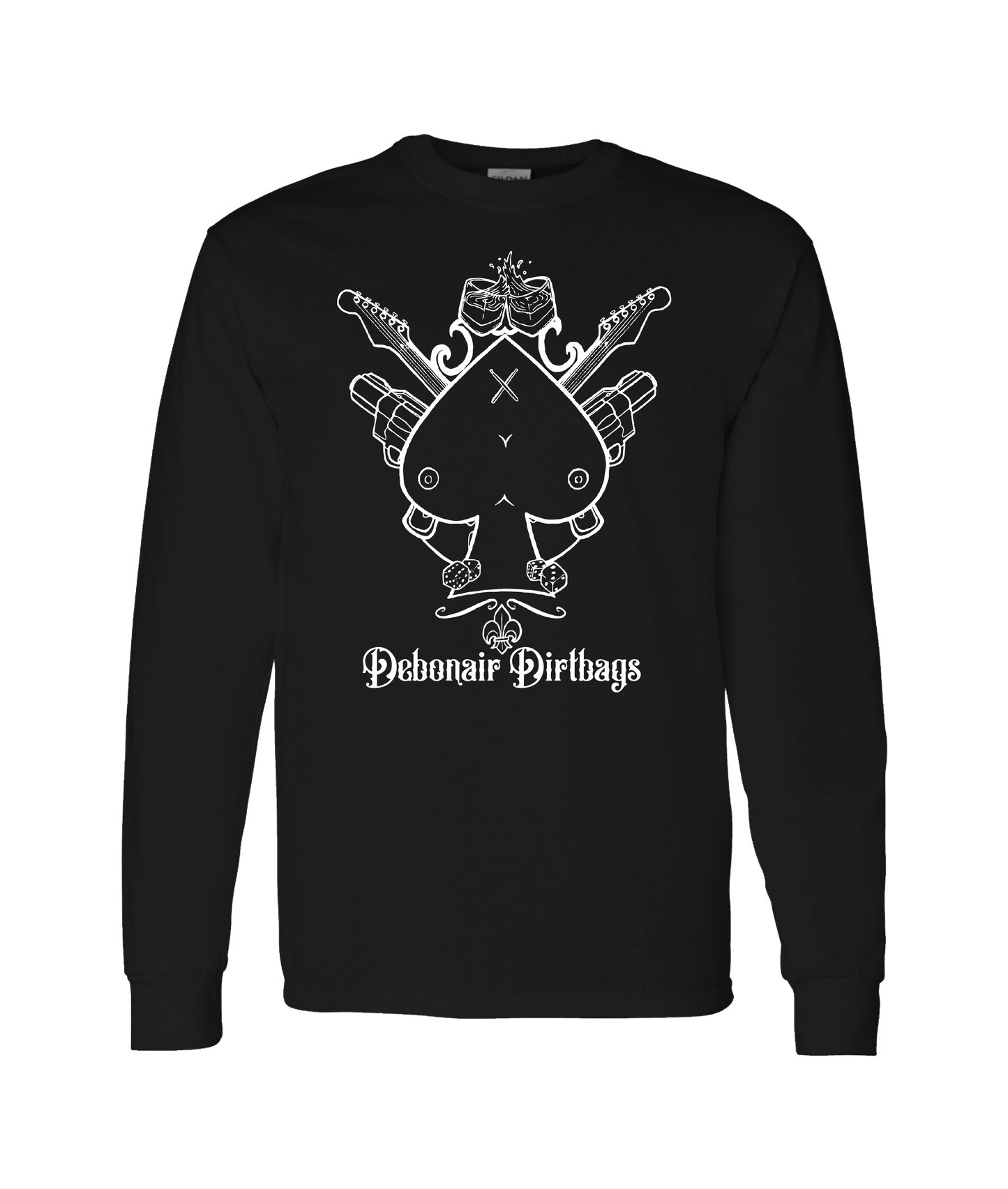 Debonair Dirtbags - Bubon Logo - Black Long Sleeve T