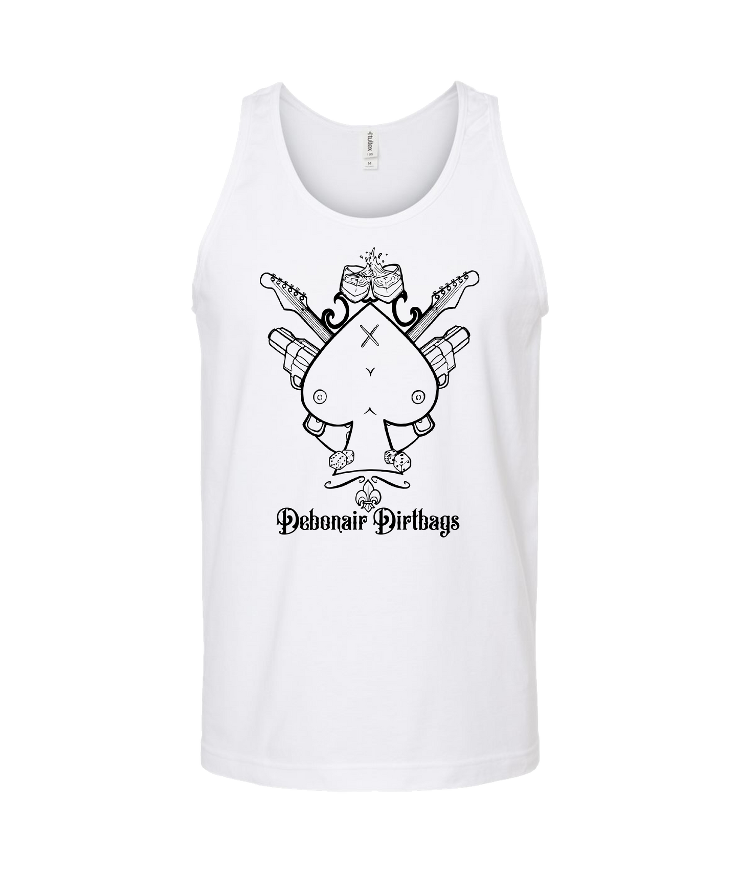 Debonair Dirtbags - Bubon Logo - White Tank Top