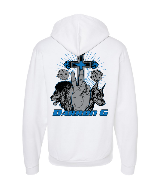 Darron.G - Power - White Zip Up Hoodie
