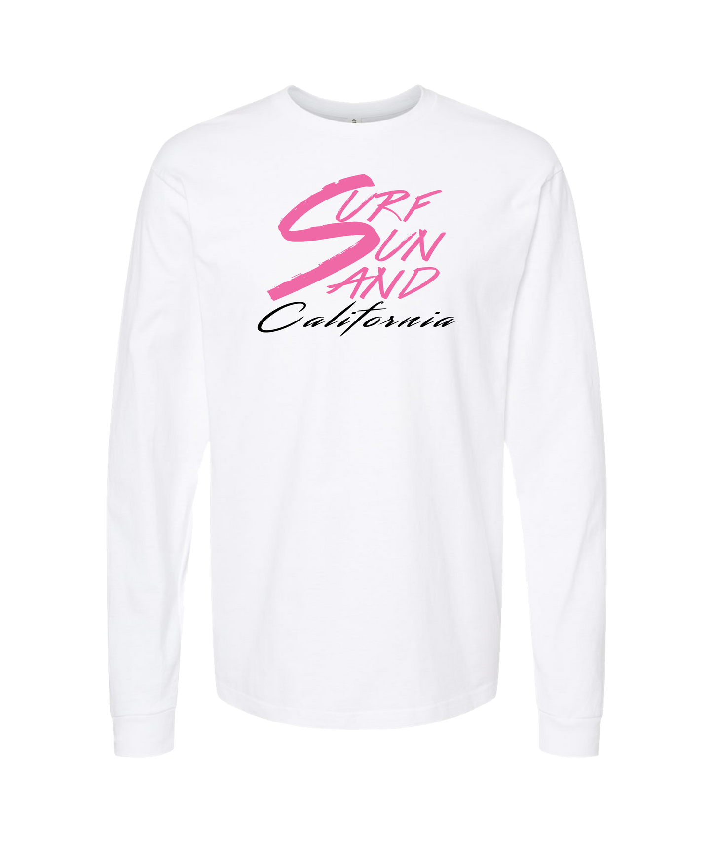 Dugz Shirtz - Surf, Sun, And California - White Long Sleeve T