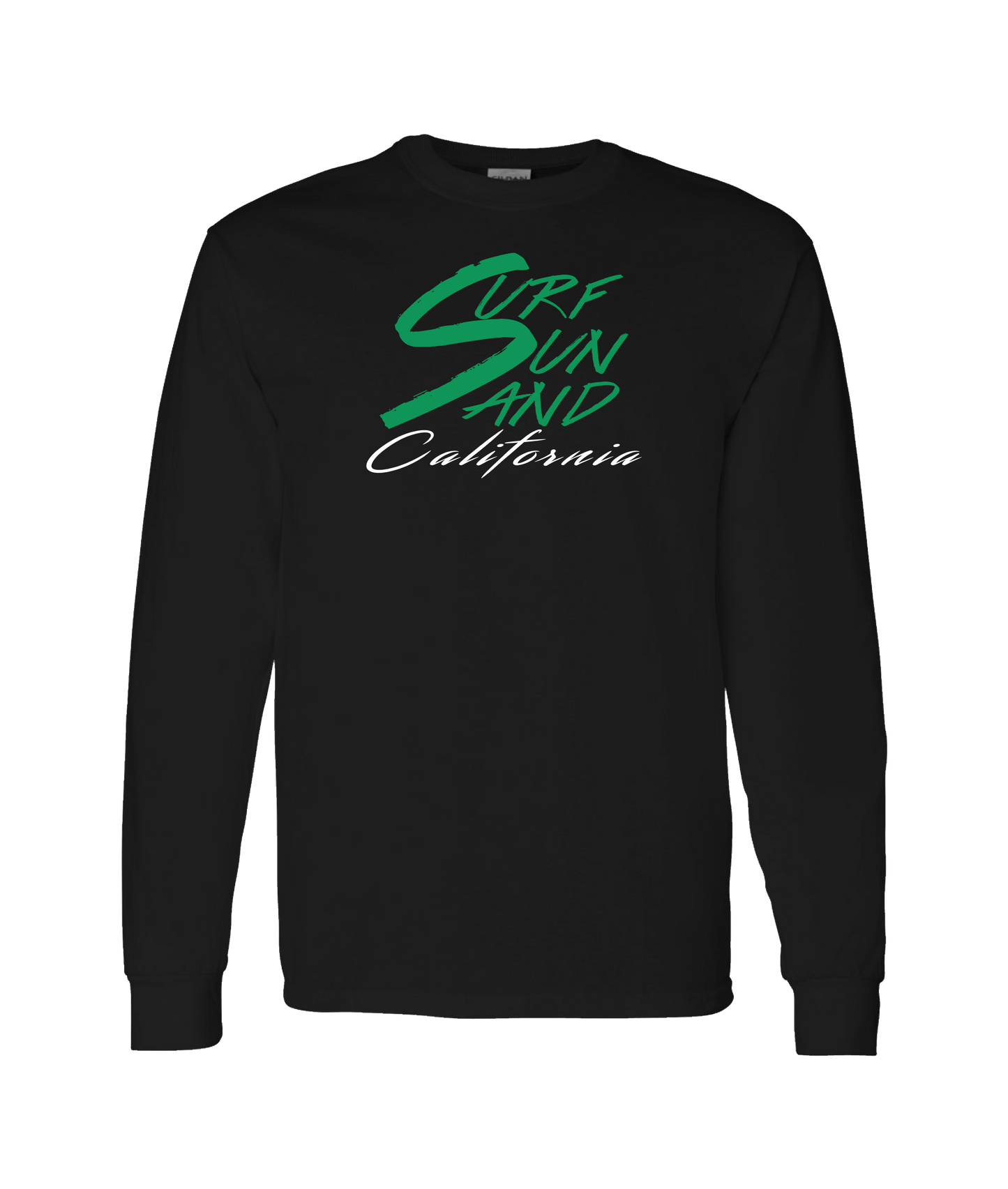 Dugz Shirtz - Surf, Sun, And California - Black Long Sleeve T