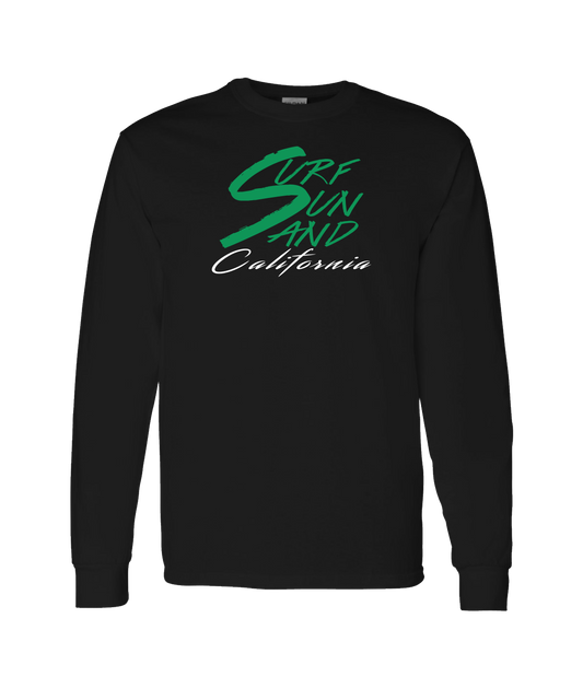 Dugz Shirtz - Surf, Sun, And California - Black Long Sleeve T