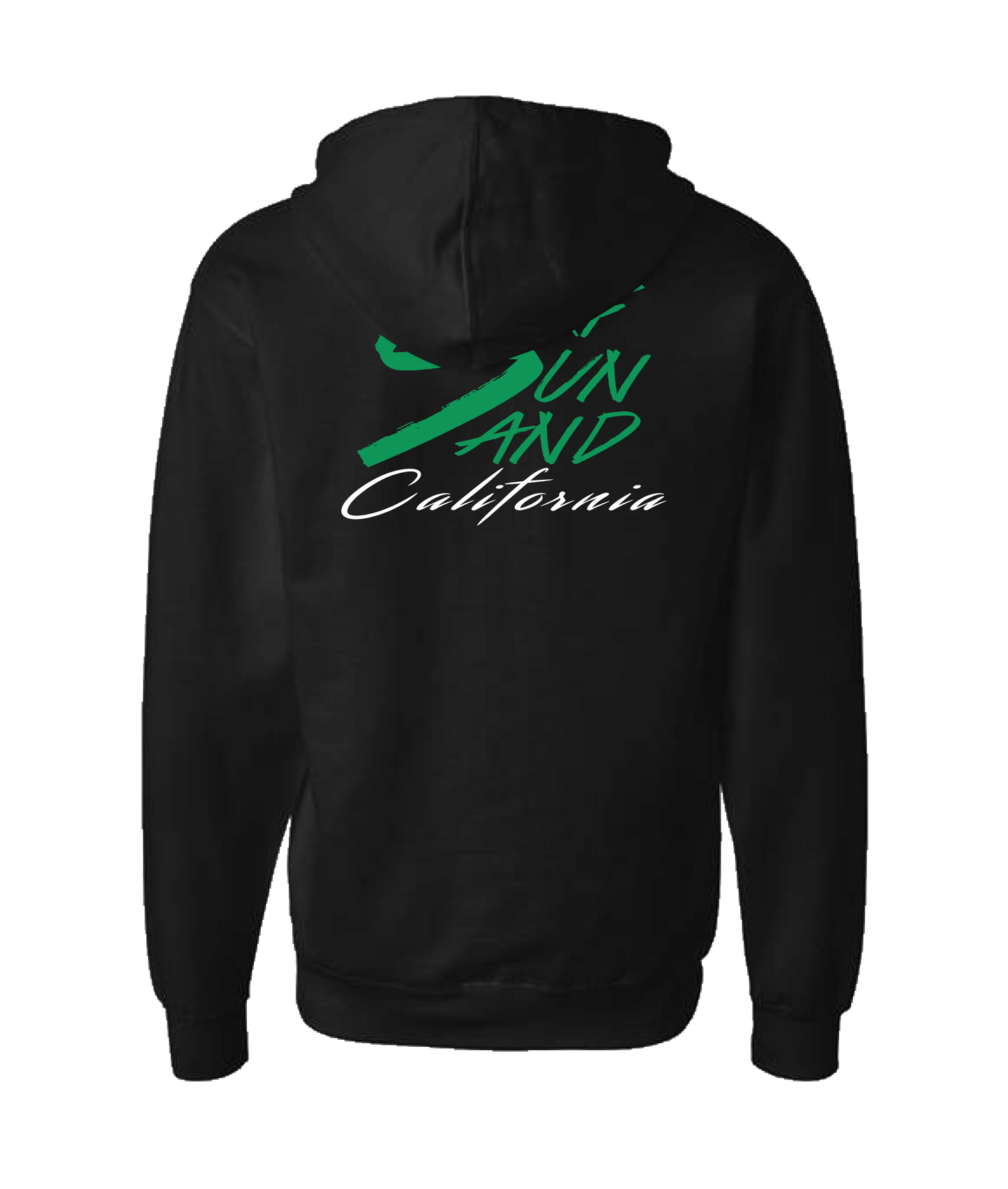 Dugz Shirtz - Surf, Sun, And California - Black Zip Up Hoodie