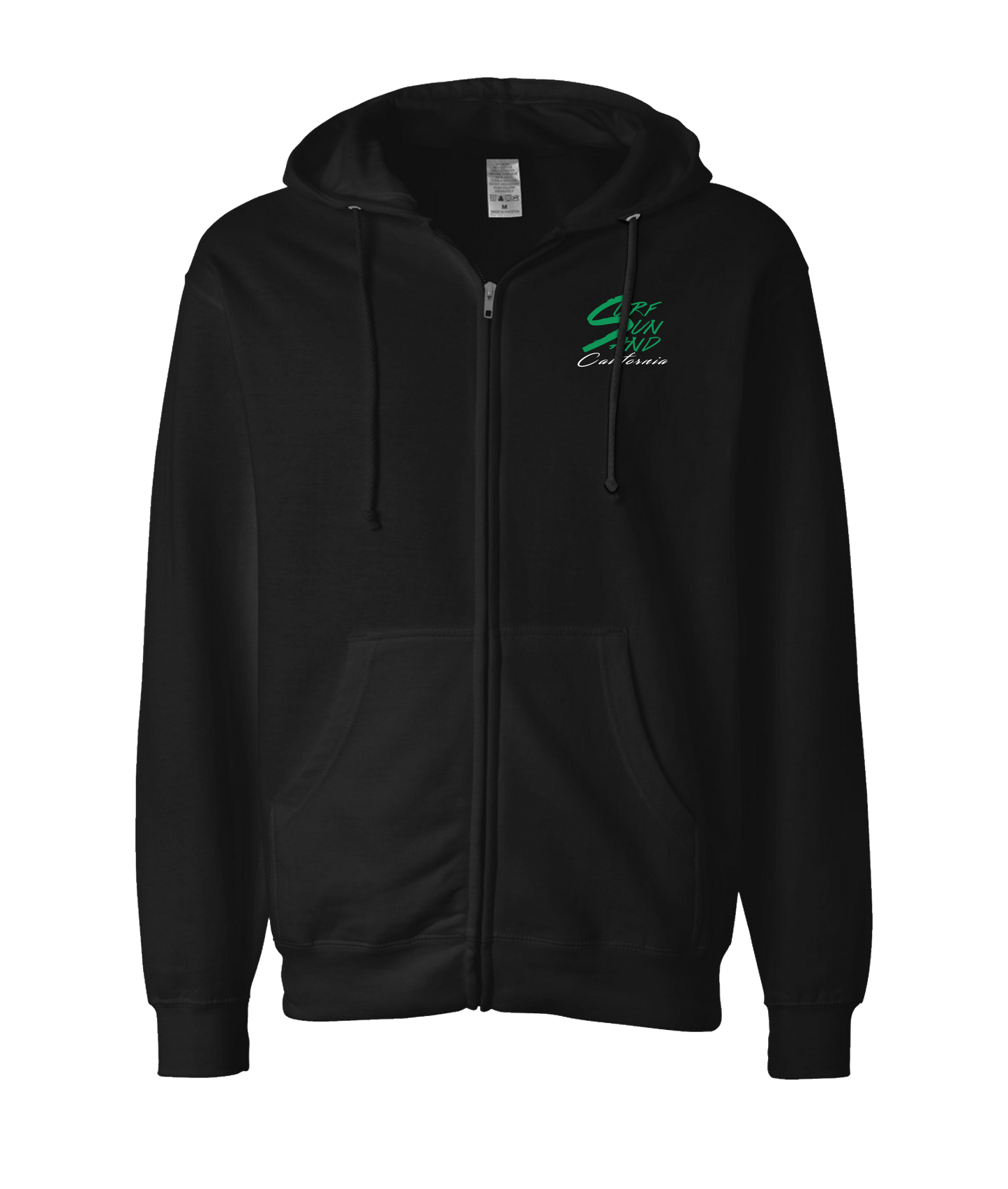Dugz Shirtz - Surf, Sun, And California - Black Zip Up Hoodie