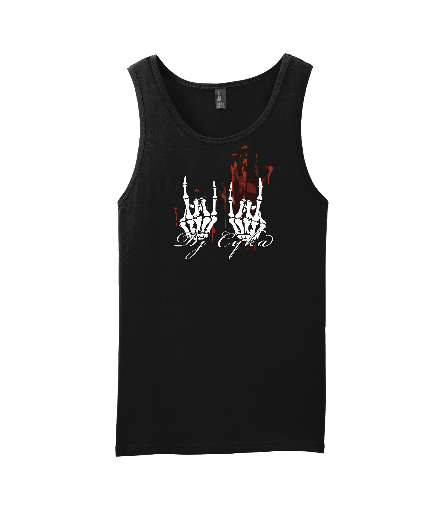 DJ Cyka - Skeleton Horns - Black Tank Top
