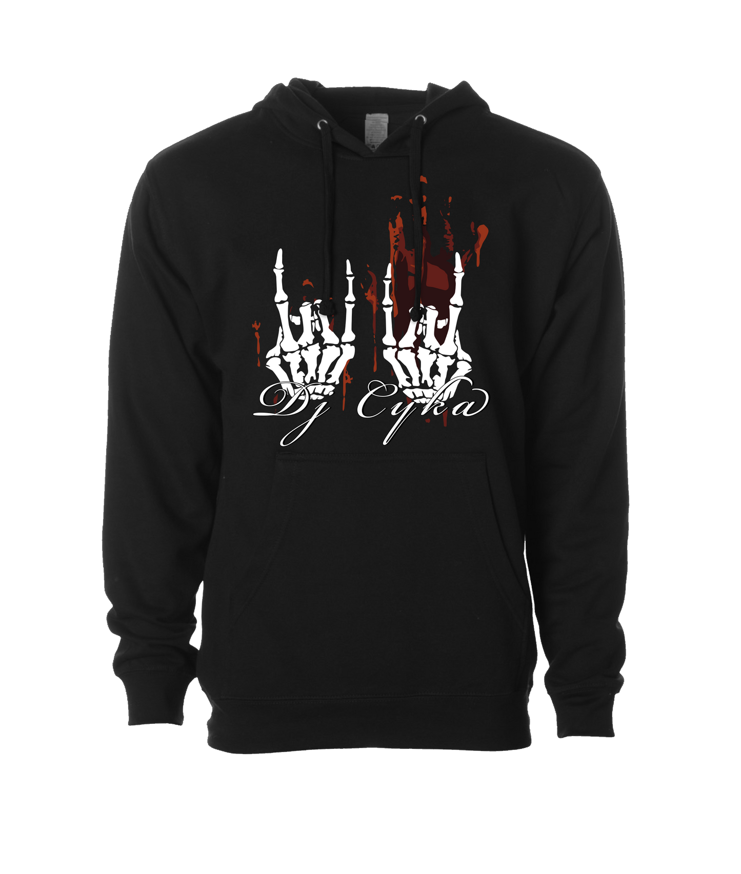 DJ Cyka - Skeleton Horns - Black Hoodie