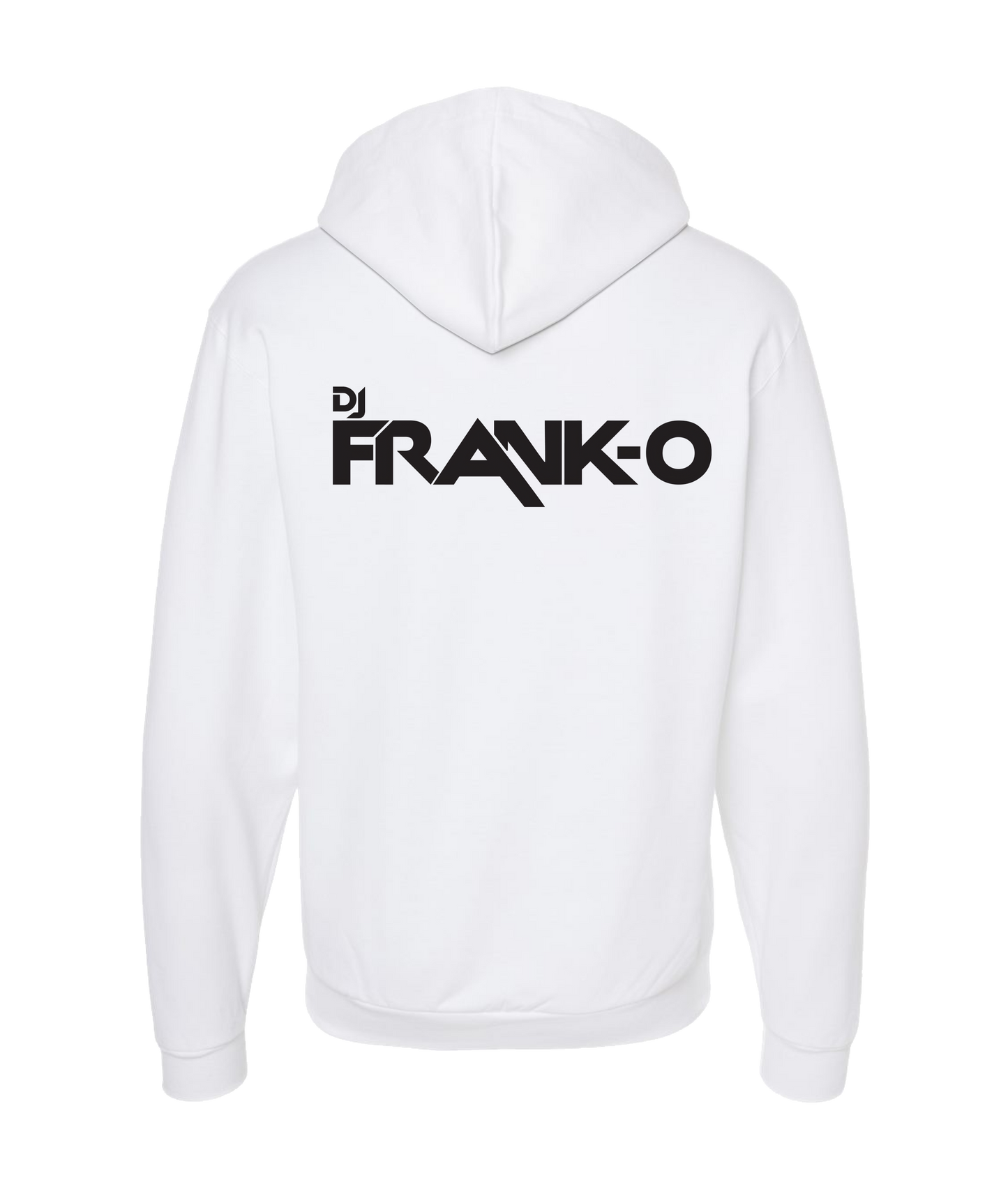 DJ FRANK - O - Logo - White Zip Up Hoodie