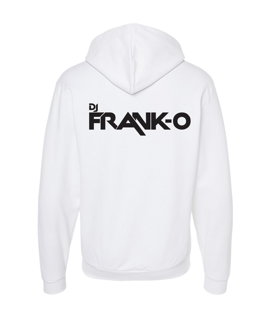 DJ FRANK - O - Logo - White Zip Up Hoodie