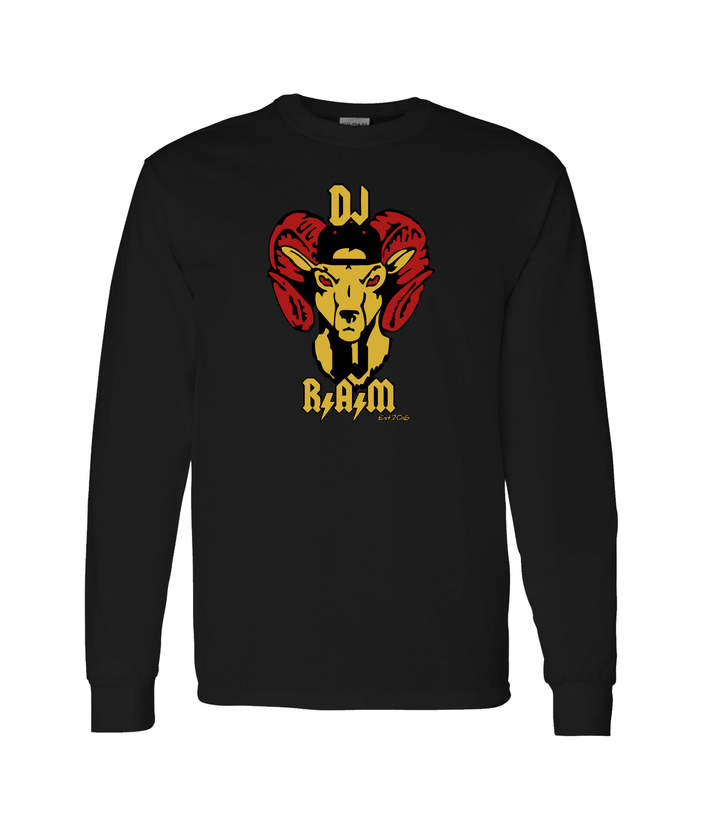 DJ R.A.M - Logo - Black Long Sleeve T
