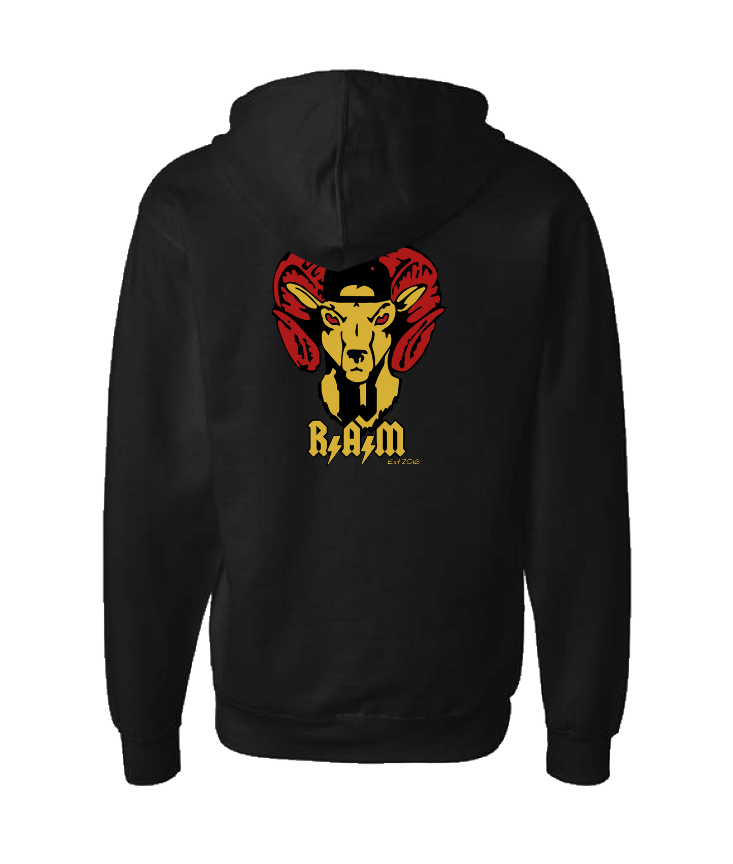 DJ R.A.M - Logo - Black Zip Up Hoodie