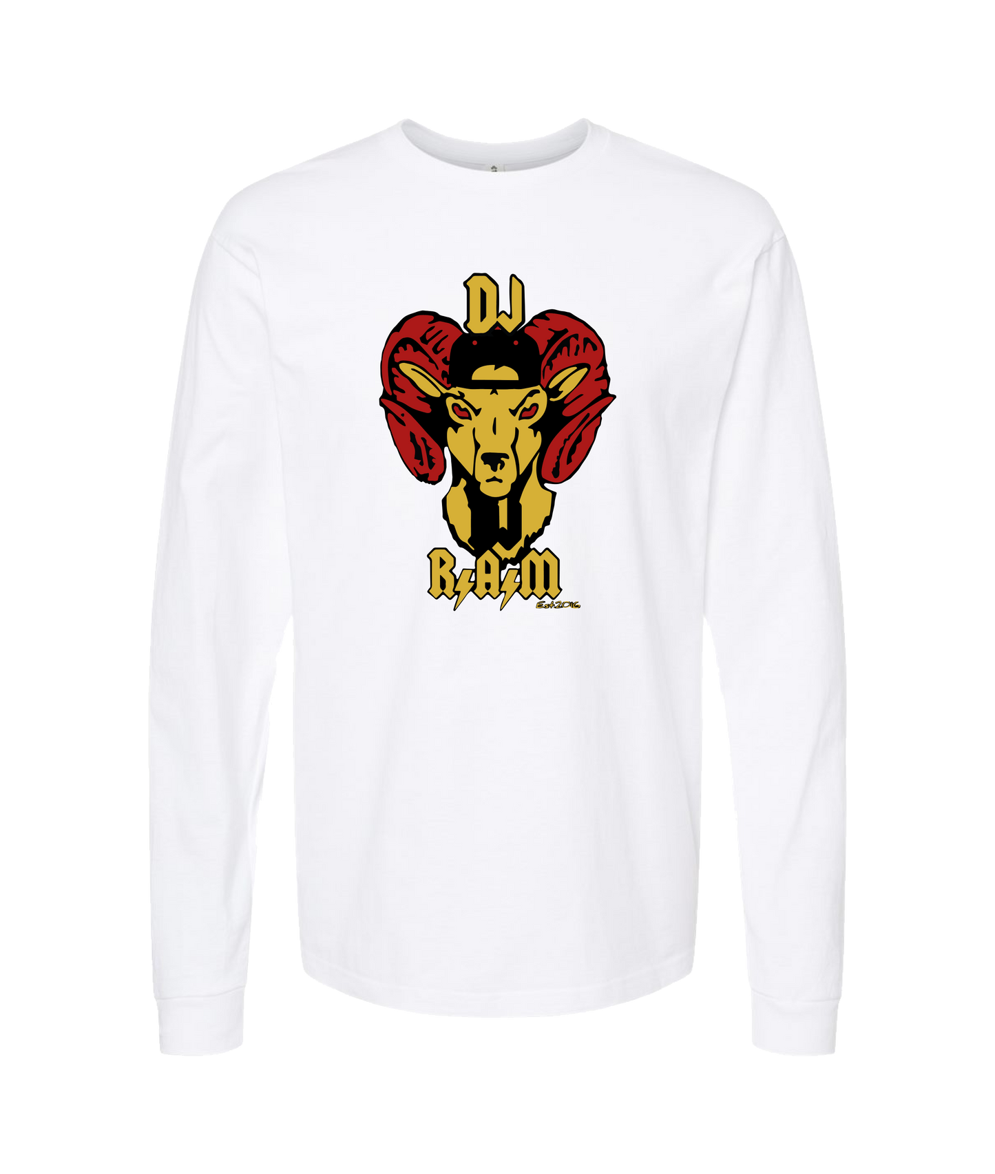 DJ R.A.M - Logo - White Long Sleeve T