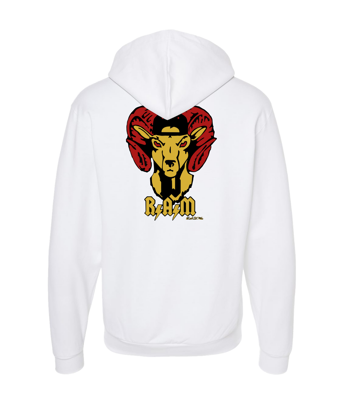DJ R.A.M - Logo - White Zip Up Hoodie